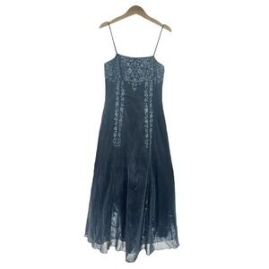 Onyx Nite Sleeveless Party Dress Blue Glitter Sparkle Formal Prom Y2K Womens 10